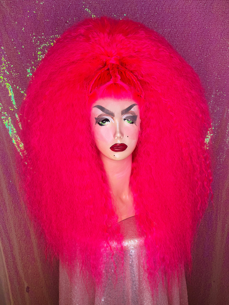 Hot Pink High Pony Floof | Wigs by Tips